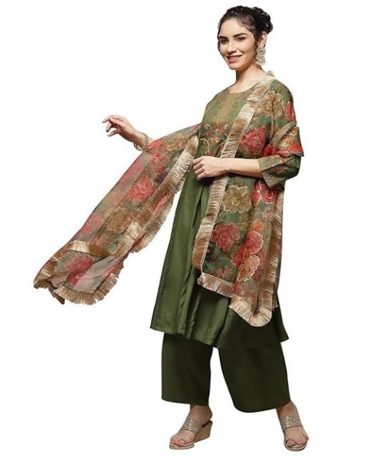 Women's Rayon Anarkali Suit Set