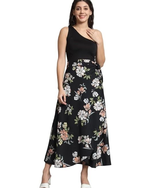 Figure Floral Print Wrap Around Skirt for Women & Girls, Printed Skirt for Women Western Wrap Around for Girls