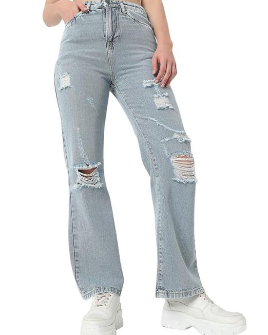 High Rise Womens Flare Fit Jeans