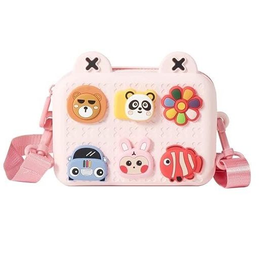 Cartoon Soft Silicone Bag Crossbody Shoulder Bag Purse Waterproof Anti Fall Stationery Storage Bag Handbag Sweet Birthday Gift For Children Students Girls