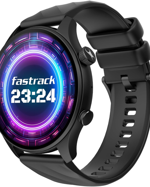 Vivid Pro Smart Watch|1.43" AMOLED Display with 466 x 466 Pixel Resolution | Functional Crown| SingleSync BT Calling|100+ Sports Modes & Watchfaces|AI Voice Assistant|in-Built Games