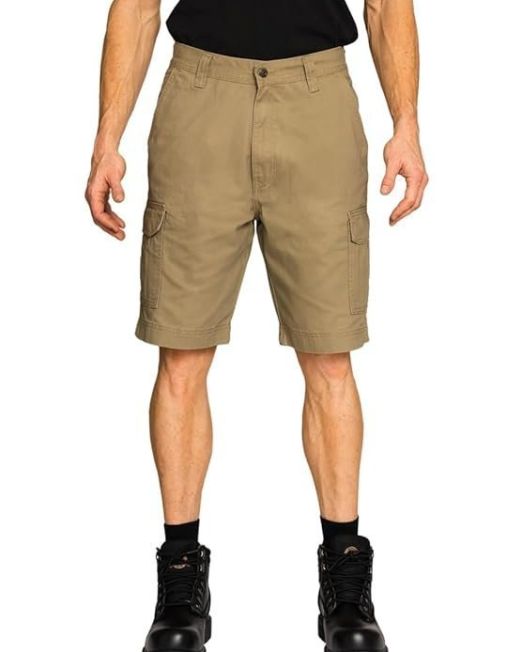 Full Blue Big Men's Cargo Shorts with Expandable Waist