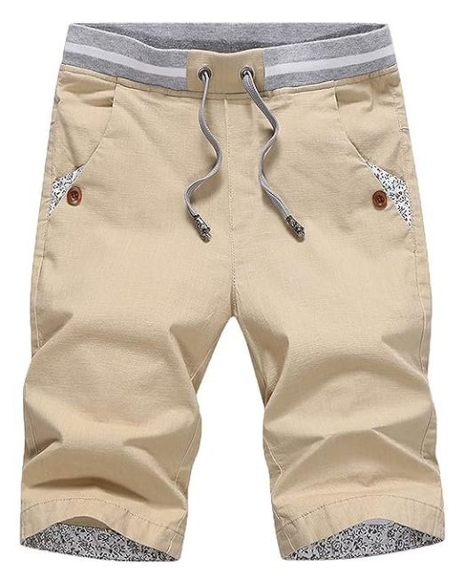 Men's Shorts Summer Casual Baggy Shorts Fashionable Loose Pure Cotton Colour Shorts