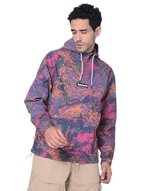Men Multi Color Lightweight Hooded Sweatshirt
