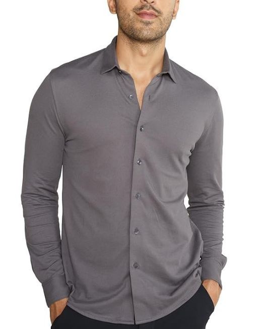 Shirt for Men Full Sleeve, Pique Textured, Thermoregulating Cotton Blend Mens Casual, Recycled Fabric Stylish Shirts